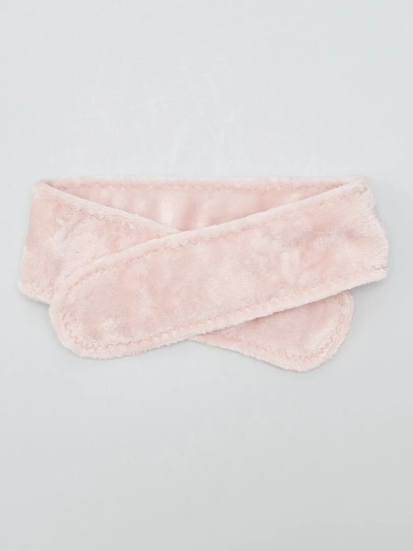 Ensemble bonnet + écharpe + moufles   Rose