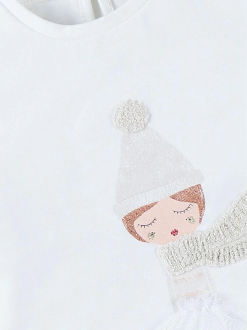 T shirt petite fille    Noukie's   Blanc