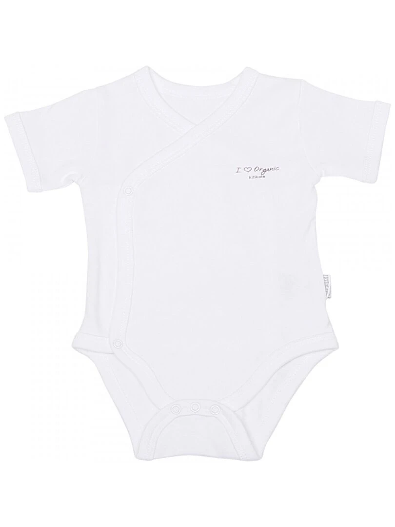 Body Manches Courtes en Coton Bio BASIC Blanc