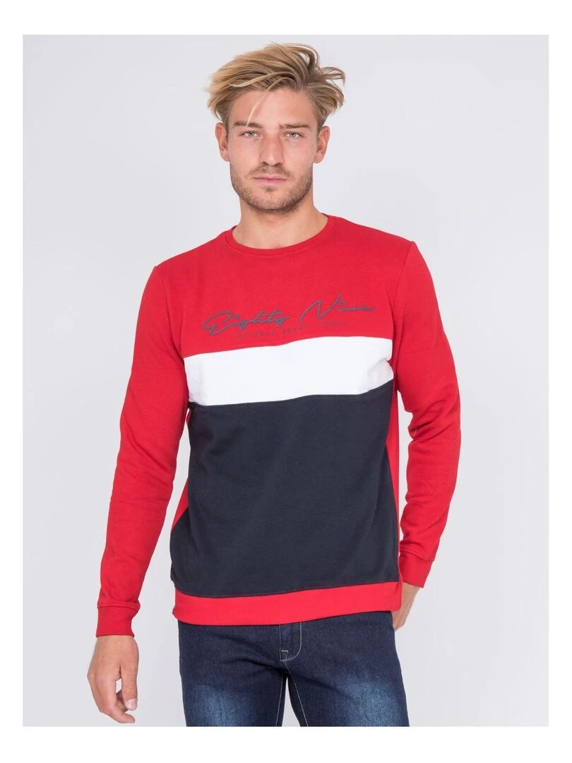 Sweat col rond WINSTON Rouge