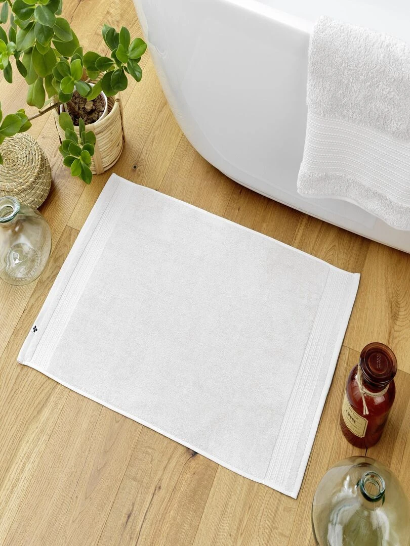 Tapis de bain coton Collection Garance Blanc
