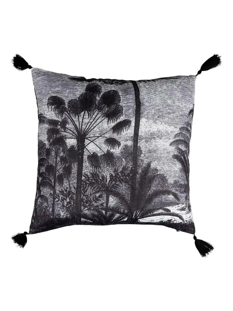 Housse de coussin 40x40 cm Ombrages Noir