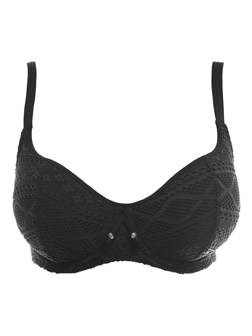 Haut de maillot de bain maille crochet à armatures Sundance   Noir