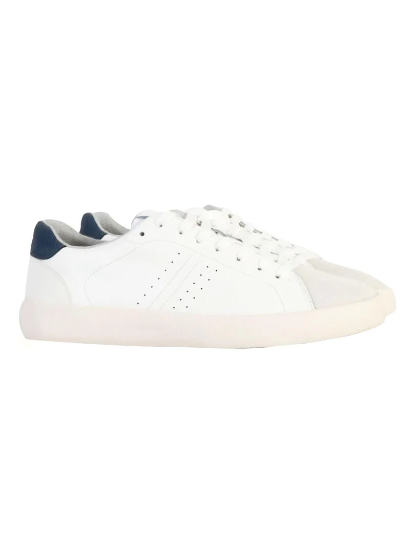 Basket Cuir Geox Affile*   Blanc