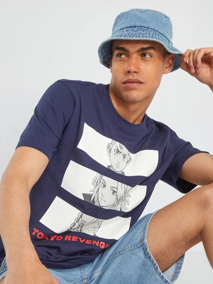 T shirt 'Tokyo Revengers' manches courtes Bleu
