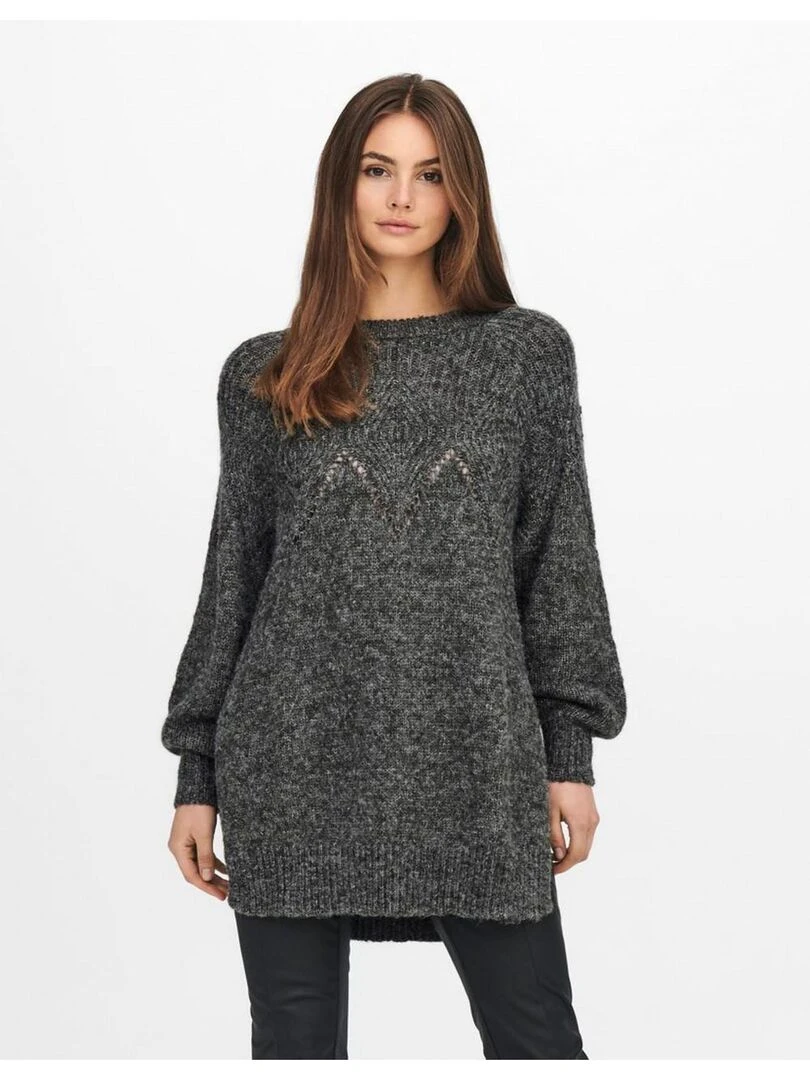 Pull long JDY gris anthracite