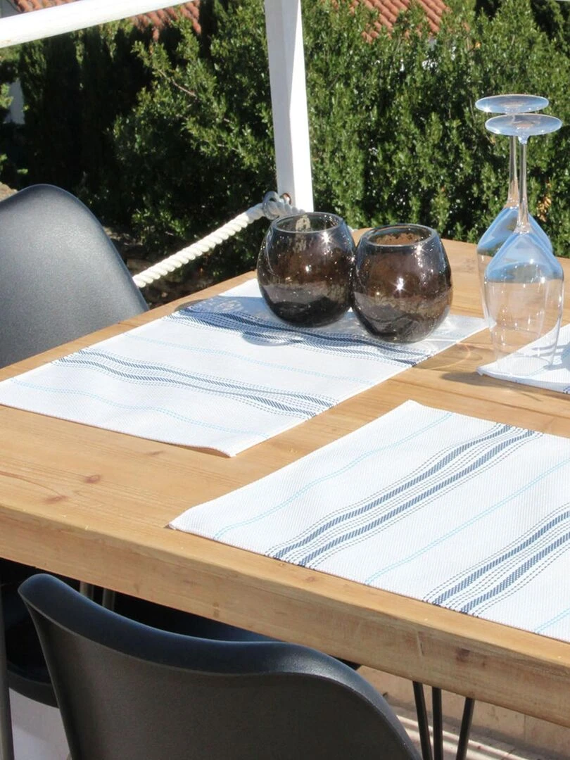 Set de table au style d'antan Bleu marine