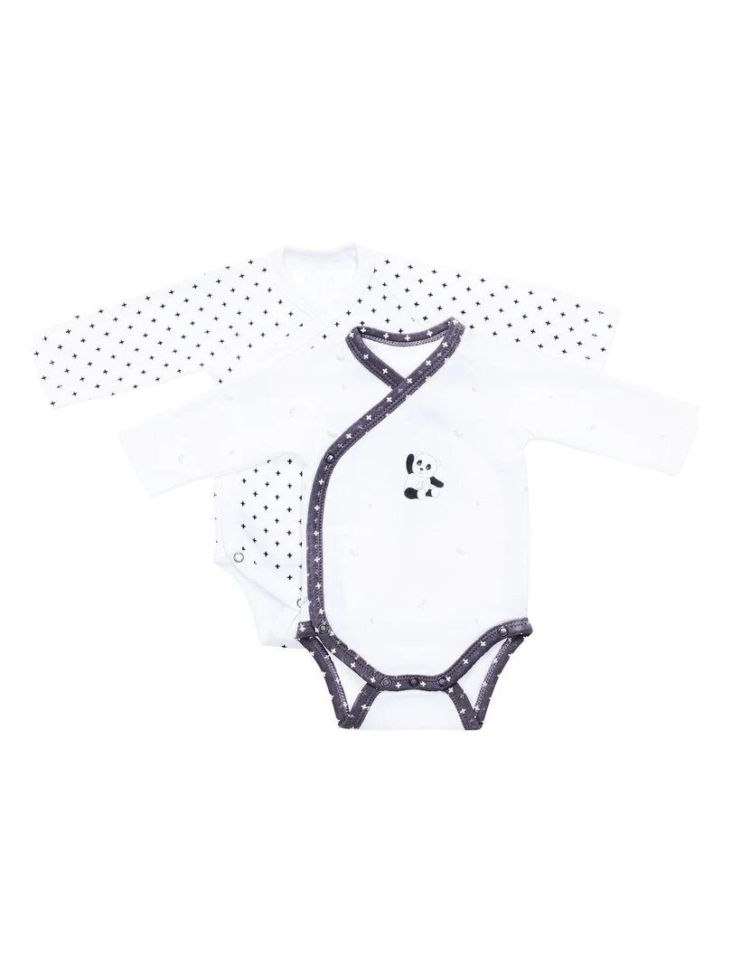 Bodies bébé à manches longues Lot de 1   SAUTHON   Blanc Noir