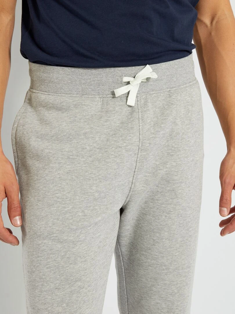 Pantalon jogging en molleton   Gris