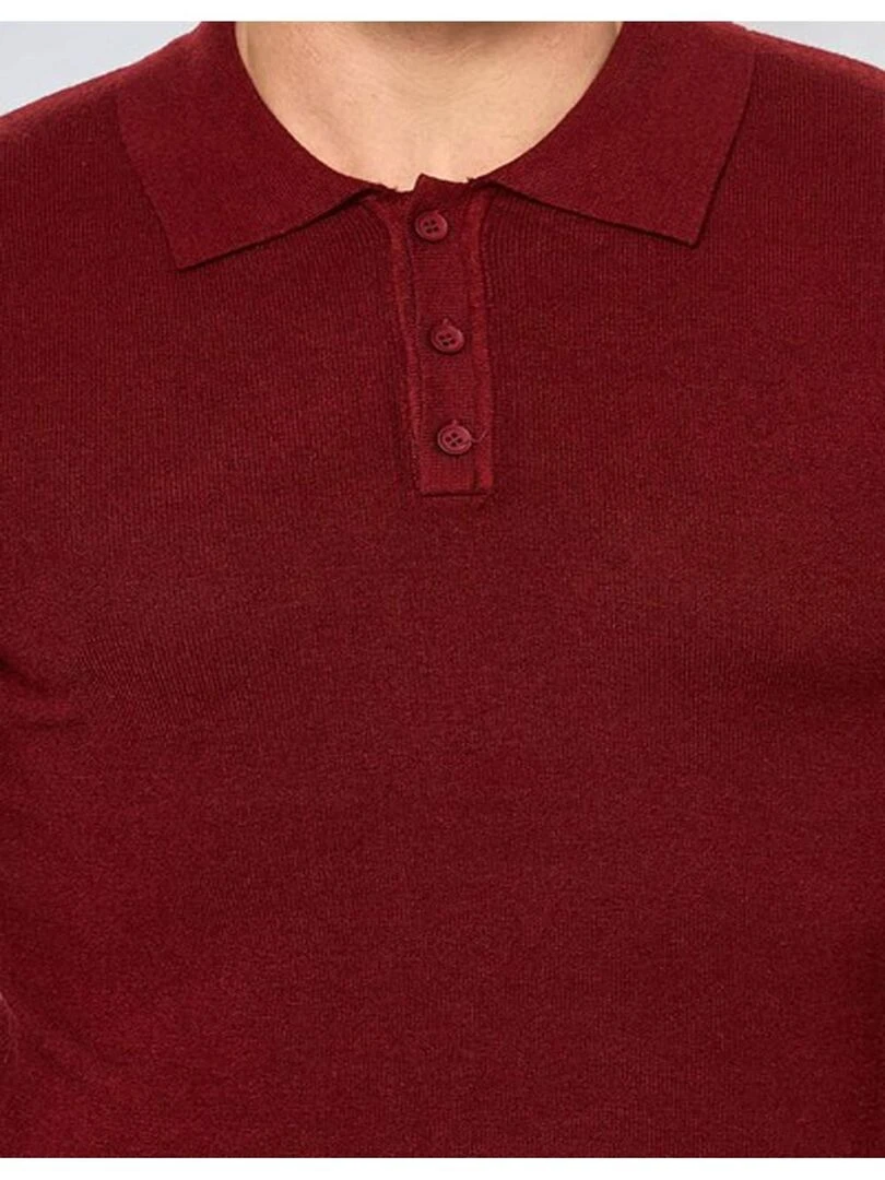 Pull col polo Kebello   Bordeaux