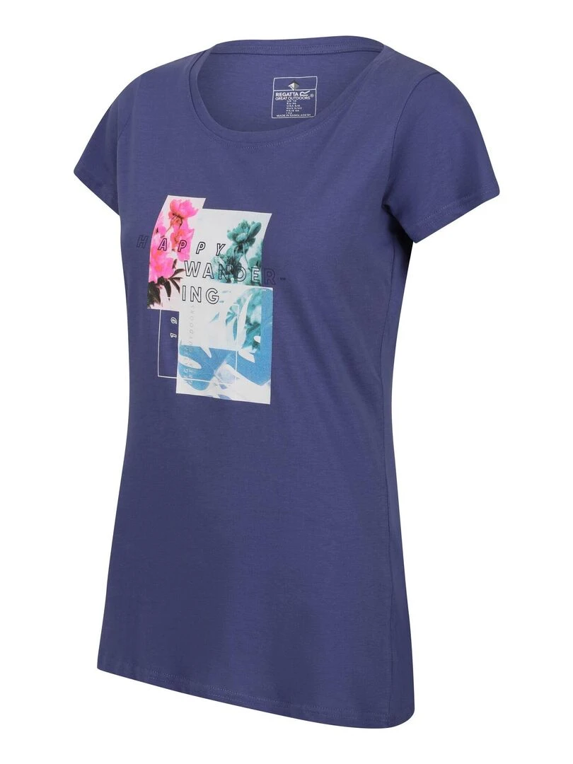 Regatta   T shirt BREEZED HAPPY WANDERING   Bleu
