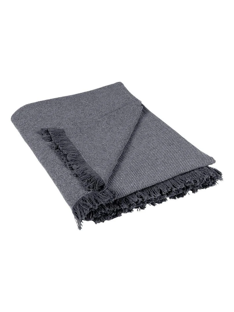 Plaid Original Frangé sur les Côtés Gris clair