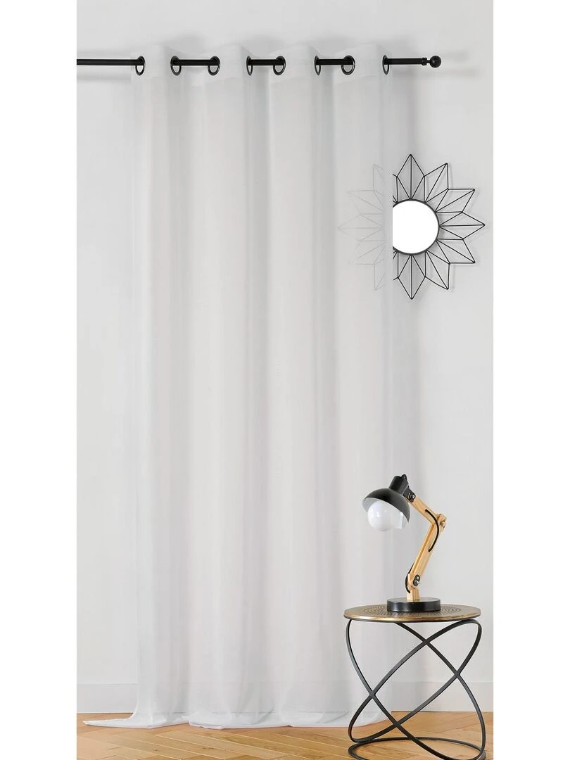 Voilage Effet de rayures Blanc