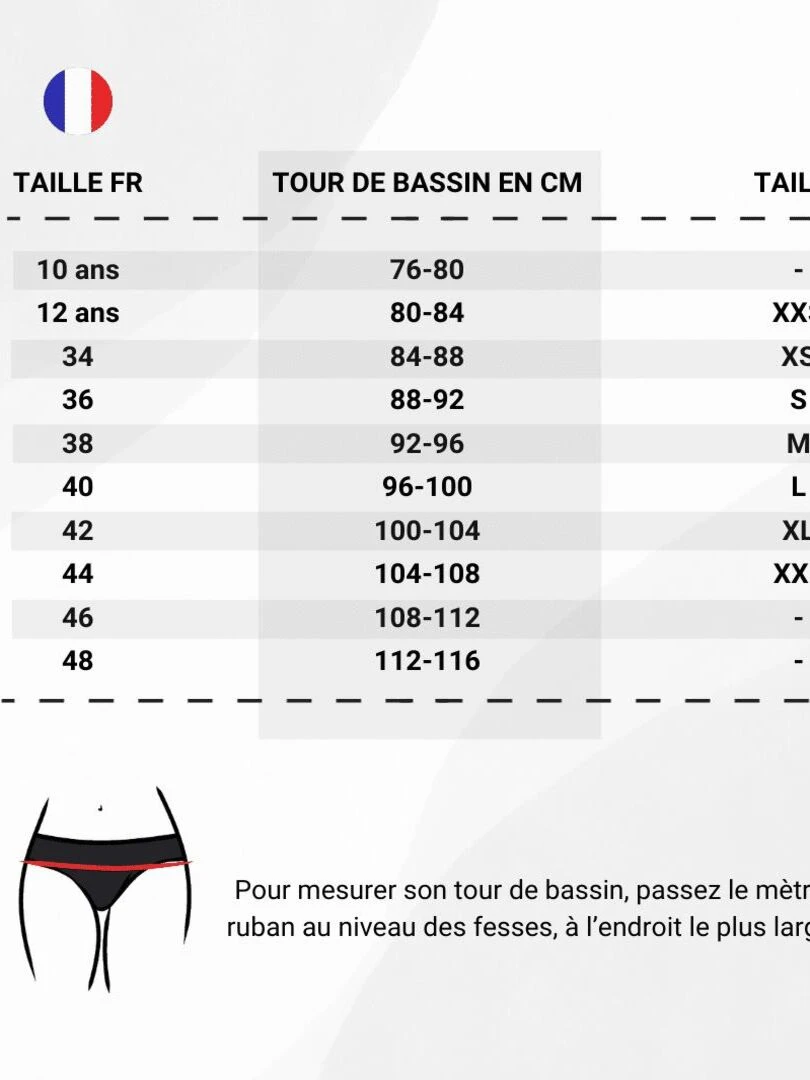 Bas de maillot menstruel   Flux Medium   Noir
