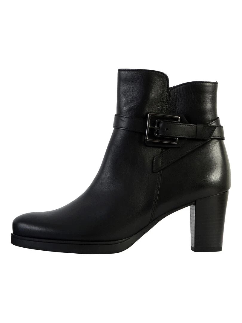 Bottine Talon Cuir Gabor Foulardcalf Noir