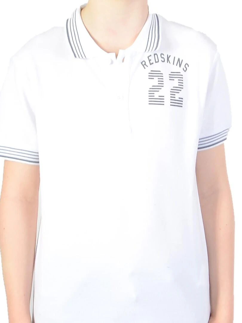Polo redskins Enfant Wayne Pique  White   Blanc