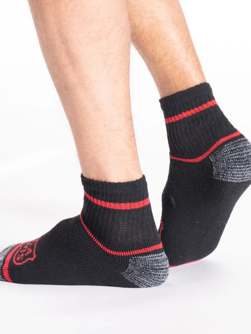 Mi chaussettes de travail renforcées  lot de 3 SOCKMN  'Rica Lewis'   Noir