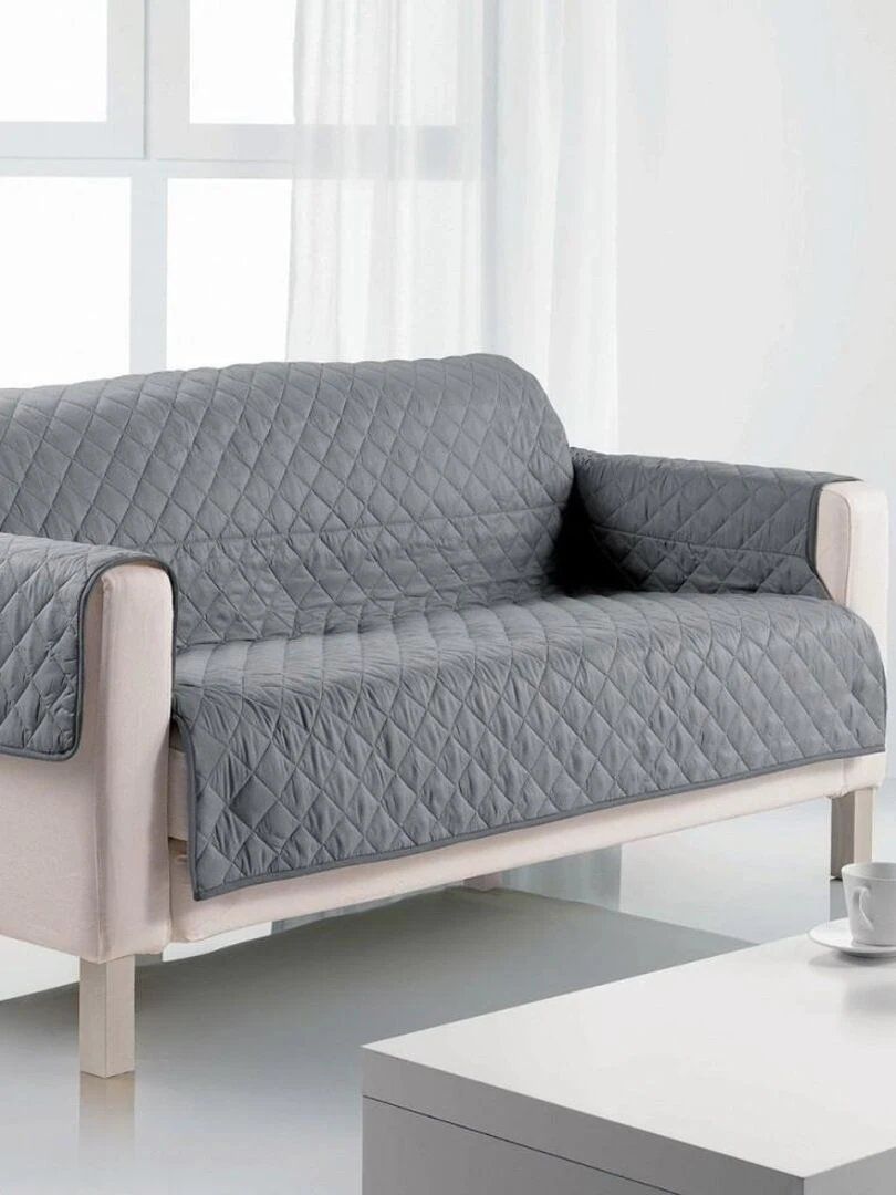 Protège canapé 2 places 175x210 cm gris Gris
