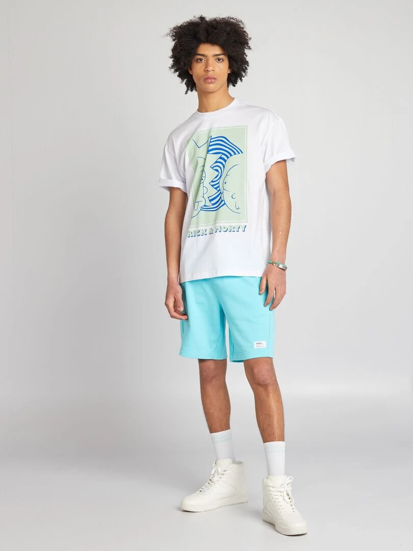 T shirt oversize 'Rick and Morty' blanc