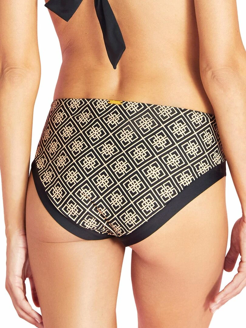 Bas maillot slip de bain taille haute Bali Noir