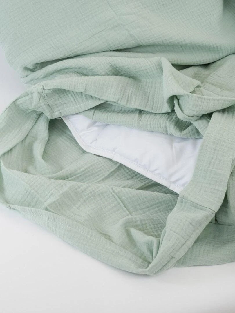 Housse de Couette en Coton Bio Vert Vert