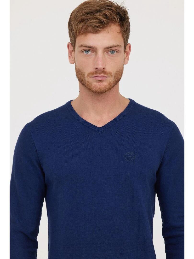 Lee Cooper   Pull coton regular CIFAR   Bleu marine