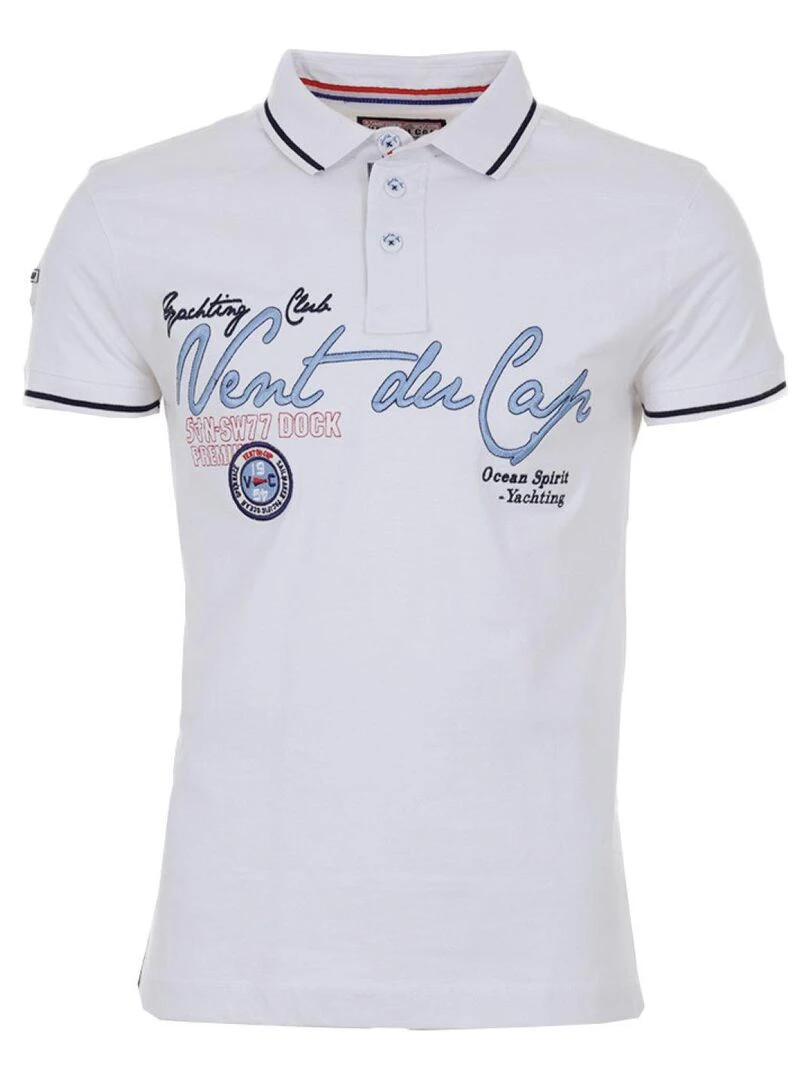 Polo manches courtes homme CAZRI VENT DU CAP Blanc