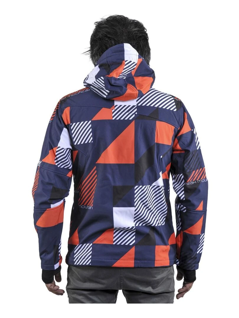 Blouson softshell homme COVER   PEAK MOUNTAIN   Bleu marine