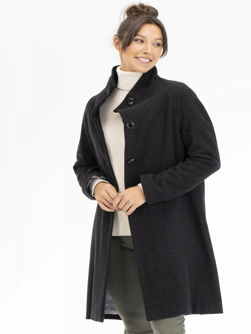 Manteau MAELLE Gérard Pasquier gris anthracite