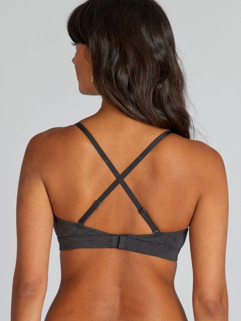 Soutien gorge triangle avec coques amovibles   Gris