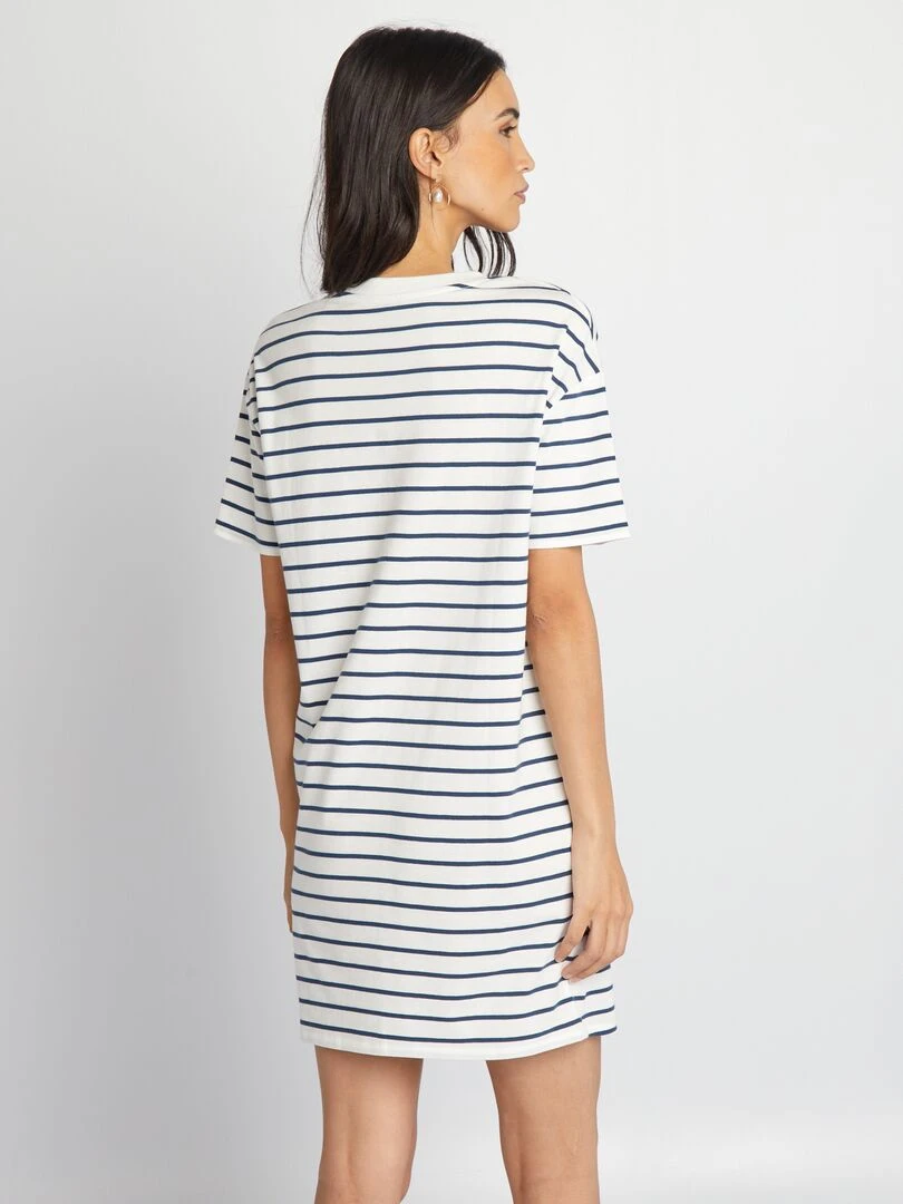 Robe t shirt   Rayé