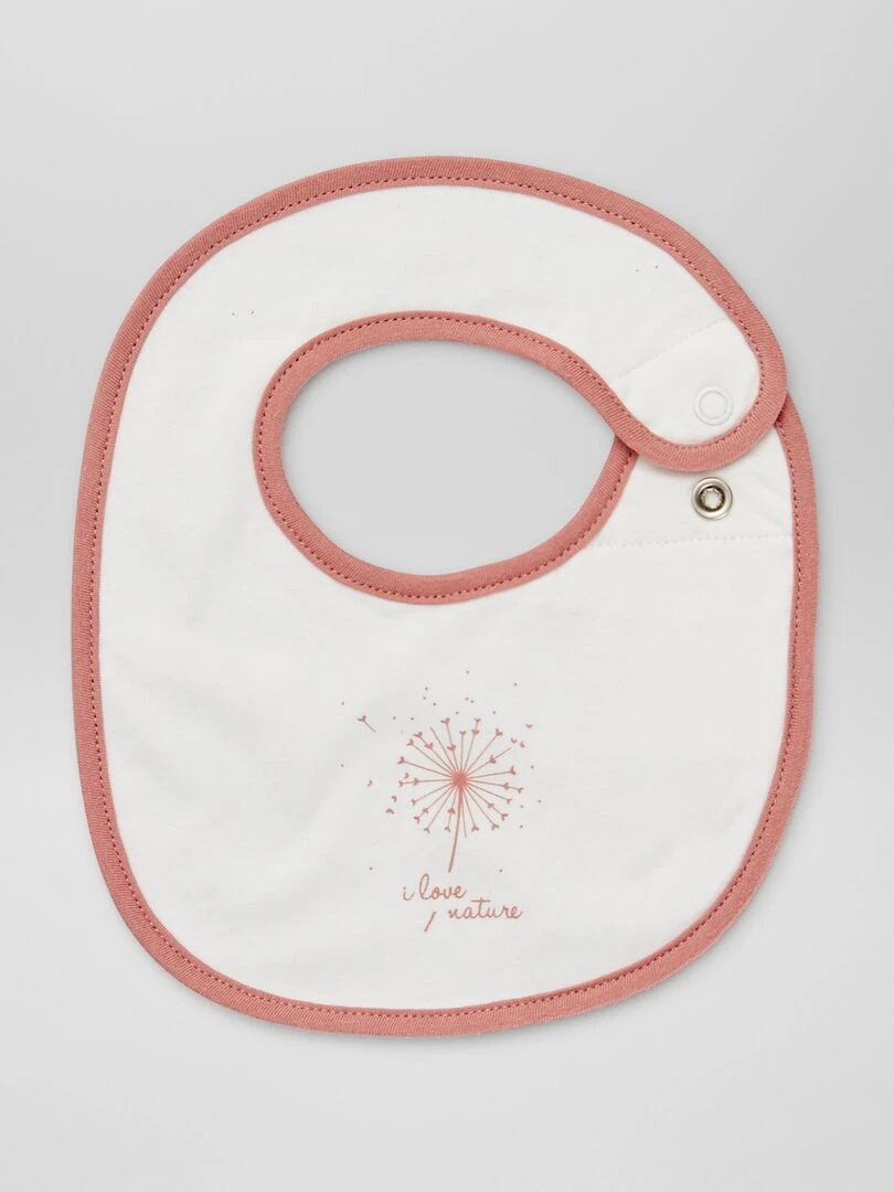 Lot de 3 bavoirs en jersey   Rose