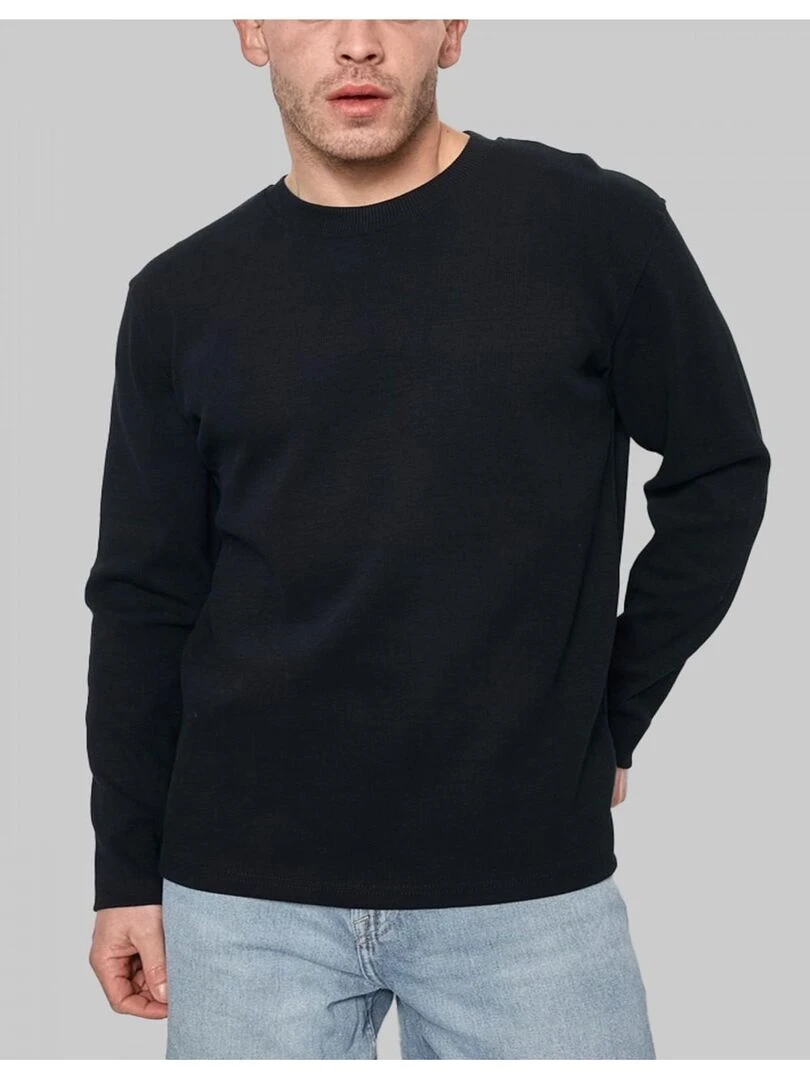 Pull Col Rond Kebello Noir Noir