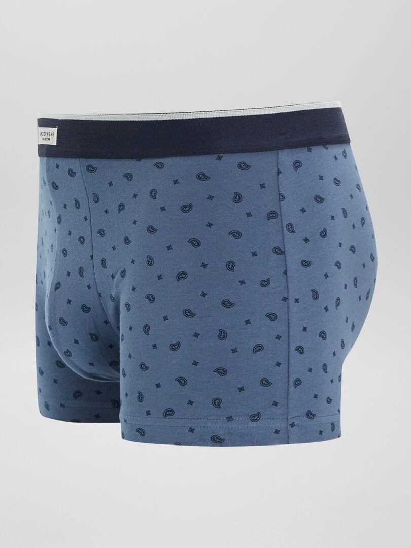 Lot 3 boxers stretch   Bleu/rose