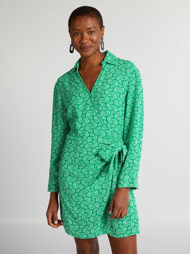 Robe à nouer fantaisie Vert