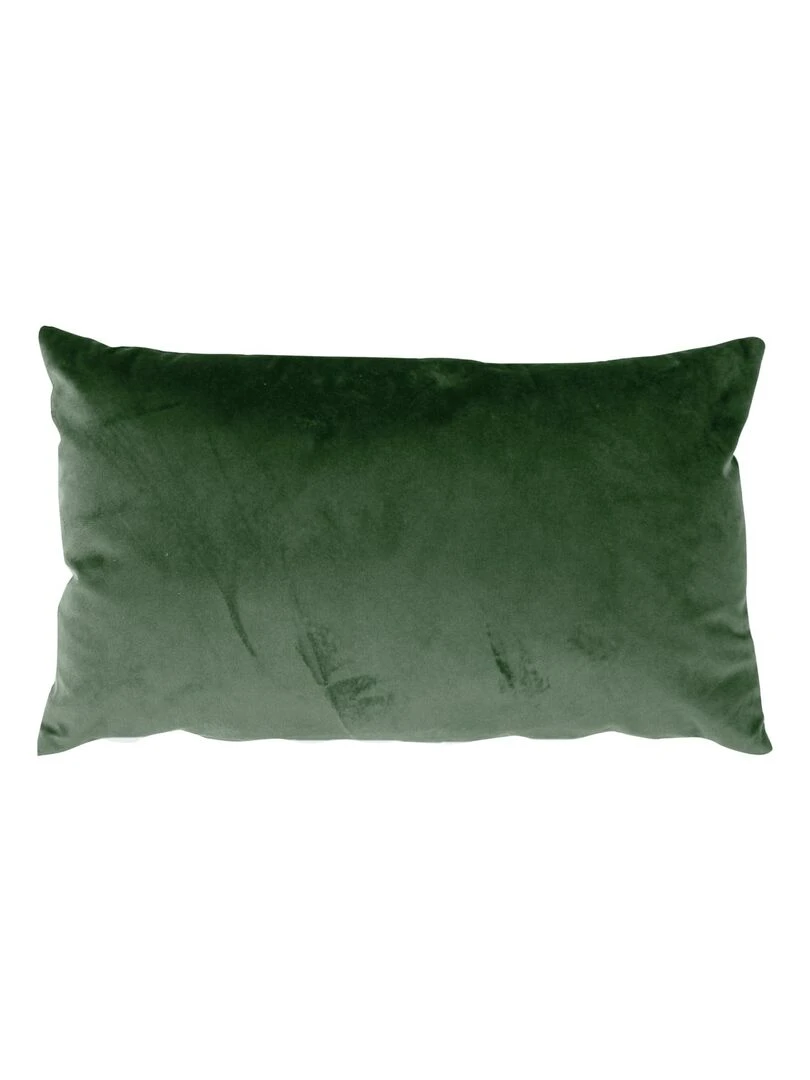 Coussin déhoussable en velours uni Vert