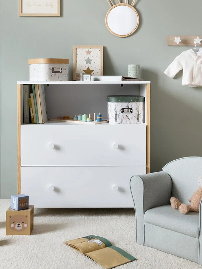 Commode blanche pour enfant   Blanc