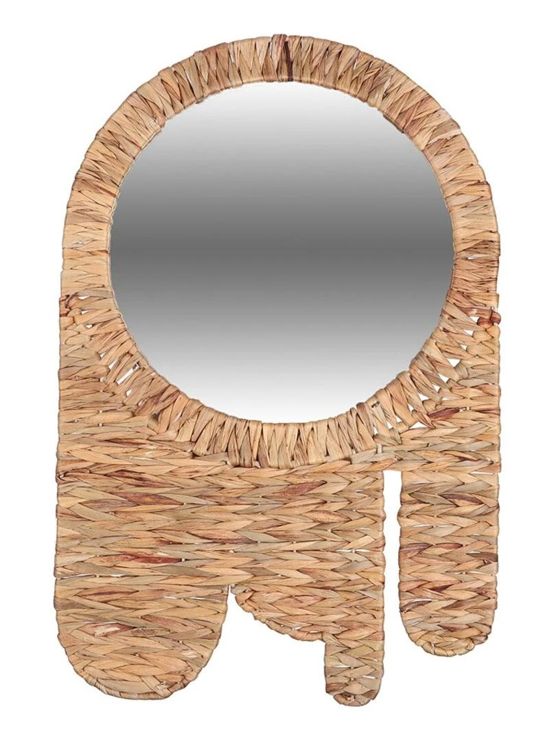 Miroir boho jacinthe d'eau petit modèle Beige