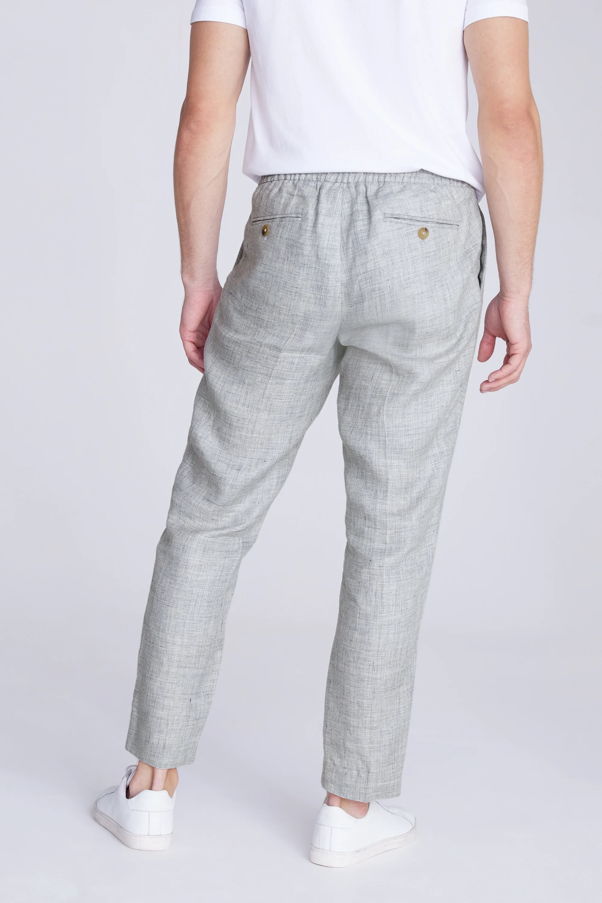 Regular Fit Blue Birdseye Trousers   Buy Online at Moss