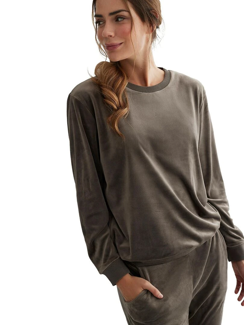 Tenue détente et intérieur pyjama pantalon sweat Sport   Kaki