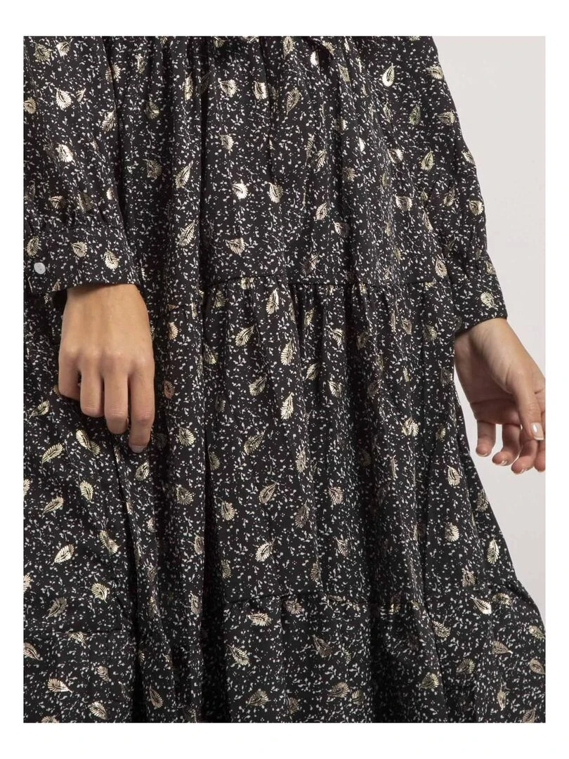 Robe mi longue motifs IVELIA   Noir