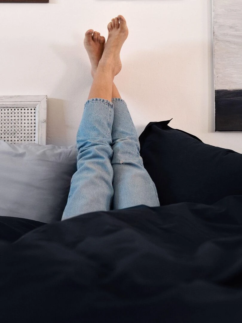 Housse de couette Basic "Happyfriday" Noir