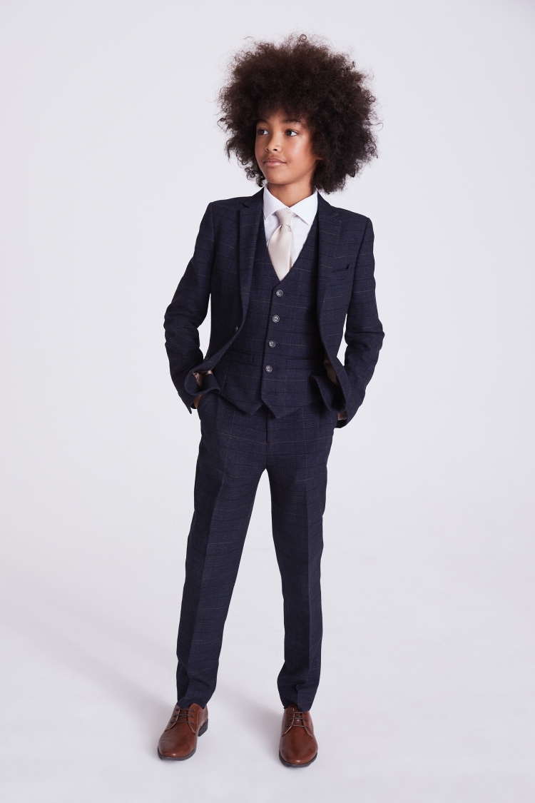 Boys Navy Black Check Jacket   Buy Online at Moss