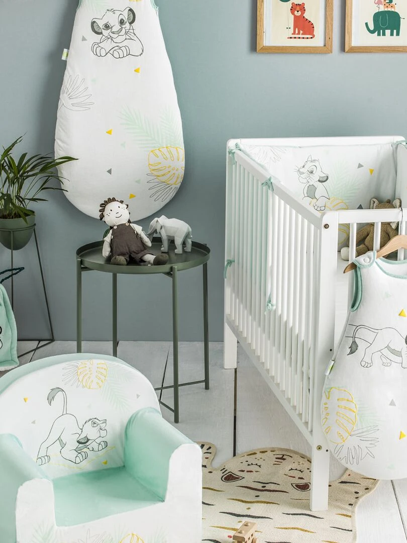 Fauteuil enfant déhoussable Disney Roi Lion   Vert