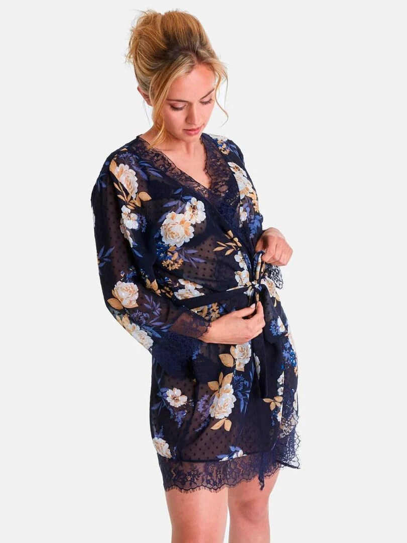 Kimono DOUX REVE   Brigitte Bardot Lingerie   Bleu
