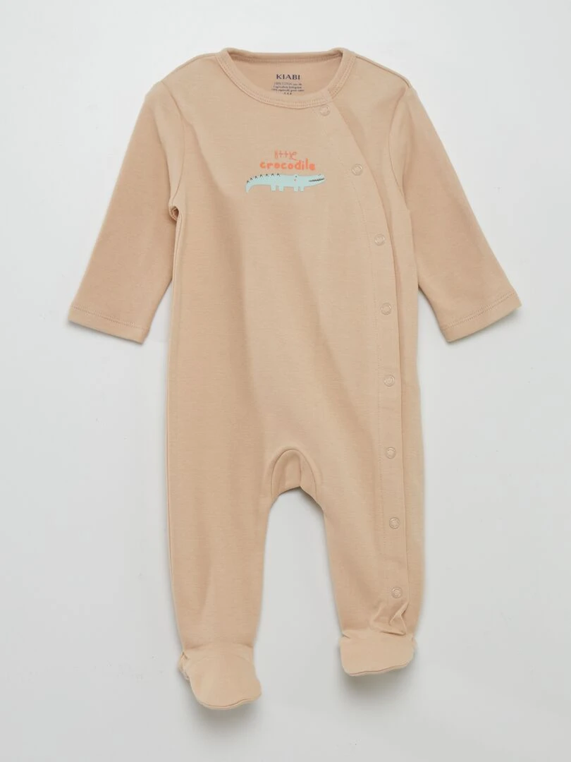 Lot de pyjama dors bien imprimée   2 pièces   Beige