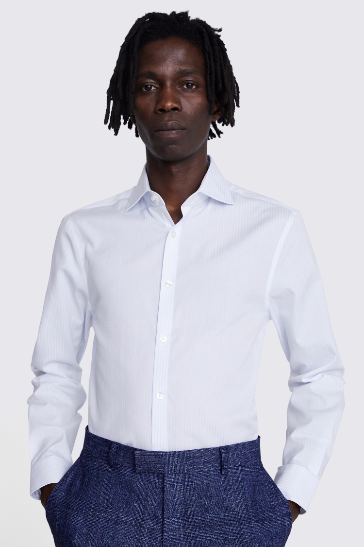 Slim Fit Sky Bengal Stripe Shirt Buy Online at Moss