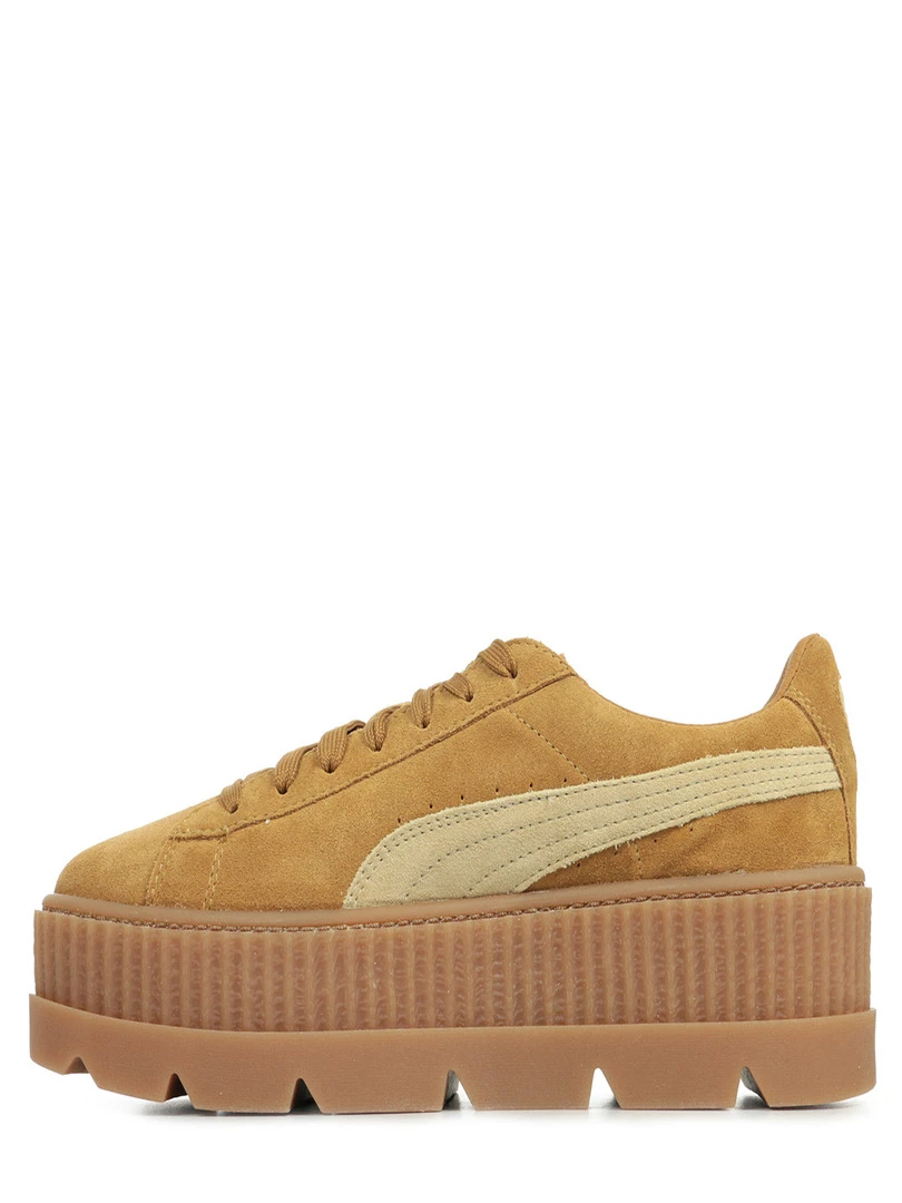 Baskets Rihanna Cleated Creeper Suede   Marron