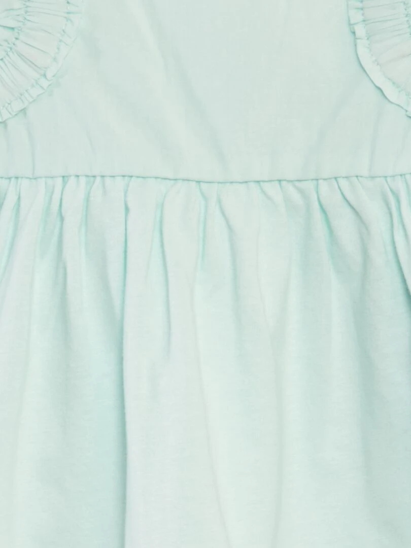 T shirt avec bretelles volantées   Vert