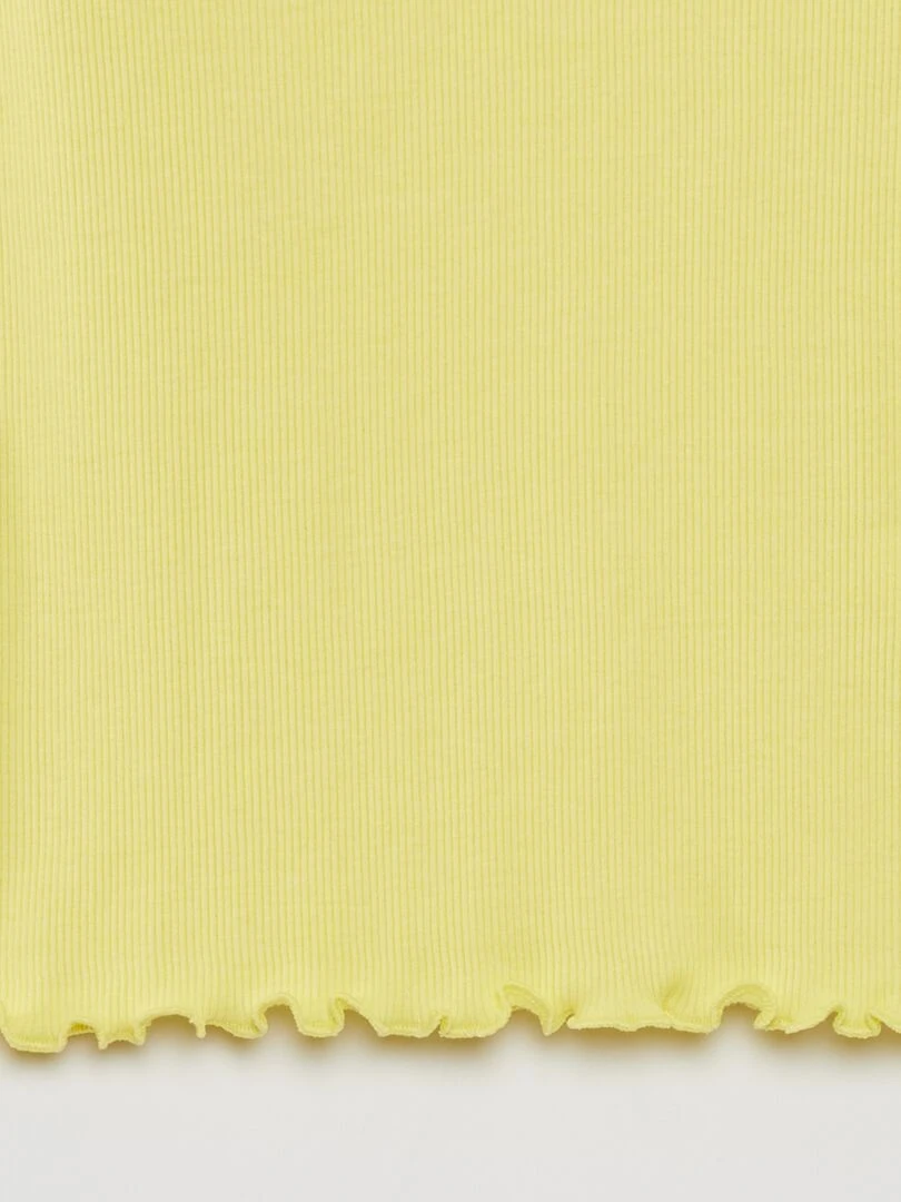 T shirt côtelé   Jaune